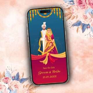 digital wedding invitation video card