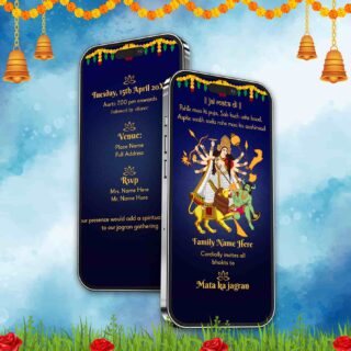 Mata ka Jagran Invitation Animated Video Card