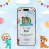 cocomelon birthday invitation card