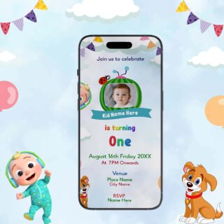 cocomelon birthday invitation card