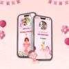 Unicorn Baby Girl Birthday Invitation