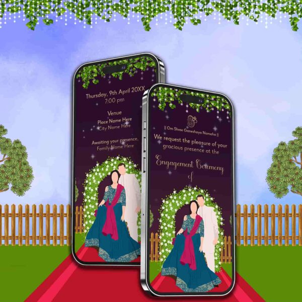 engagement ceremony invitation Card