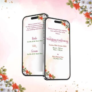Floral Theme Animated Wedding Invitation Video