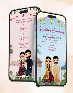 Cartoon Digital Wedding Card