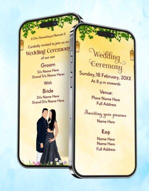 Indian wedding ceremony invite