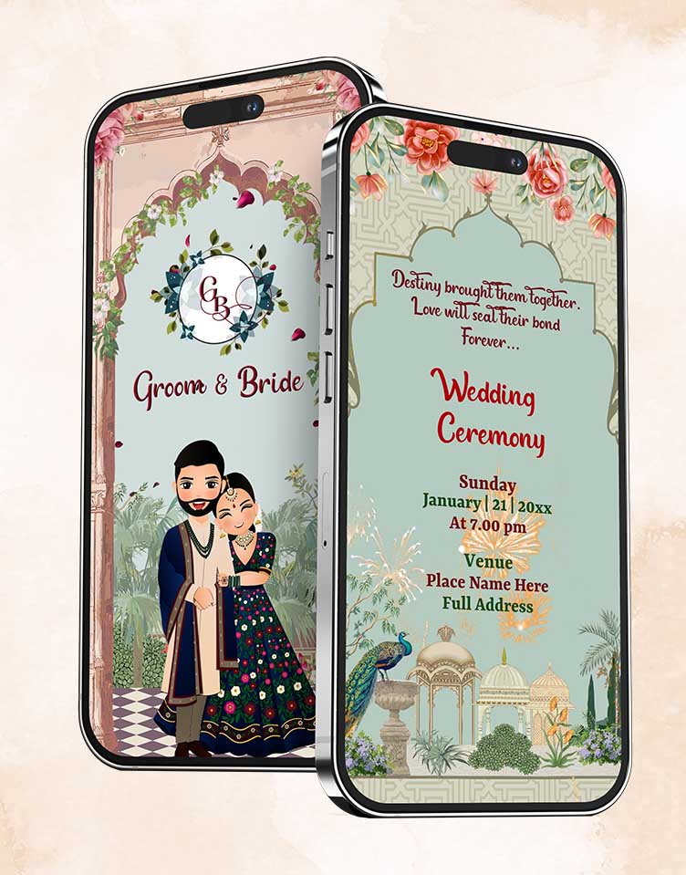 Royal Indian wedding invitation