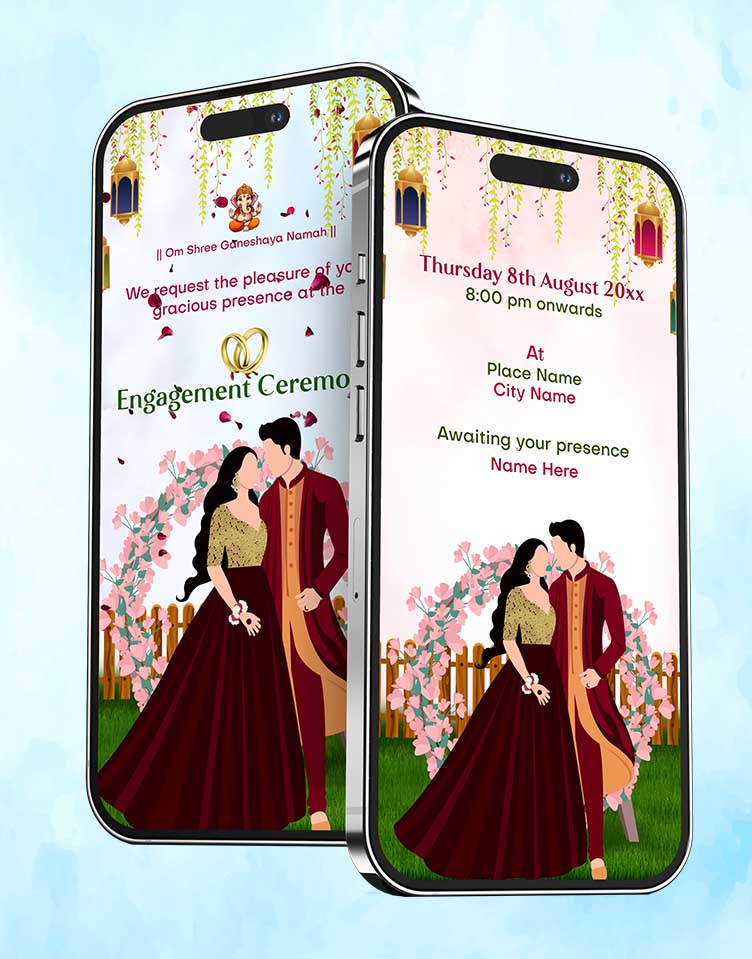 personalized engagement invitation card