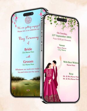 ring ceremony digital invitation card