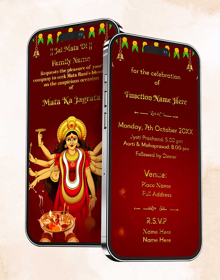 mata rani jagran invitation card online
