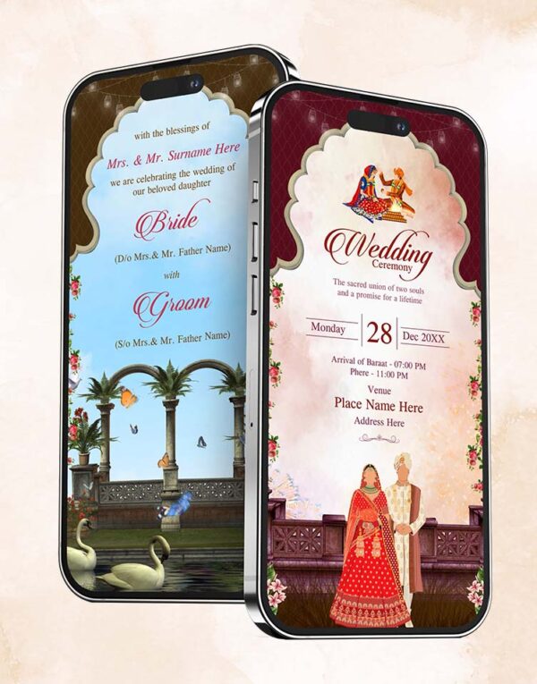 traditional indian wedding digital invite