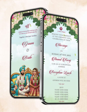 Anand Karaj Invitation Card Online