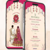 Maroon Theme Indian Wedding Invitation Digital Card