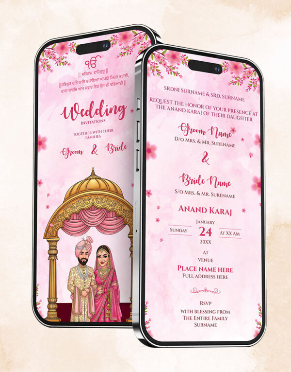 Punjabi Wedding Invitation Card For WhatsApp