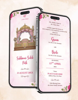 Digital Shagun Ceremony Invitation Punjabi
