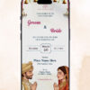 Pink Floral Hindu Wedding Invitation