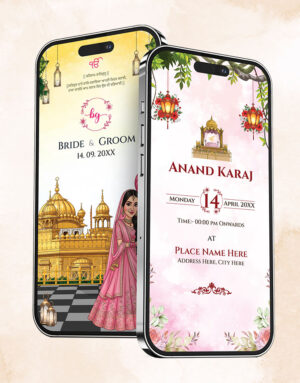 Punjabi Sikh Wedding Digital Invitation Card