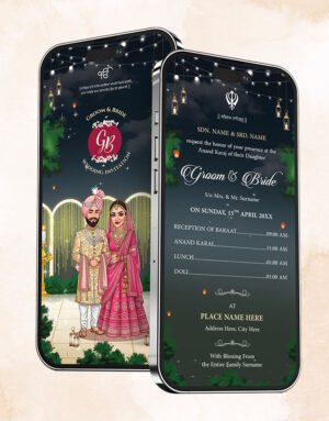 Sikh Anand Karaj Digital Invite for WhatsApp