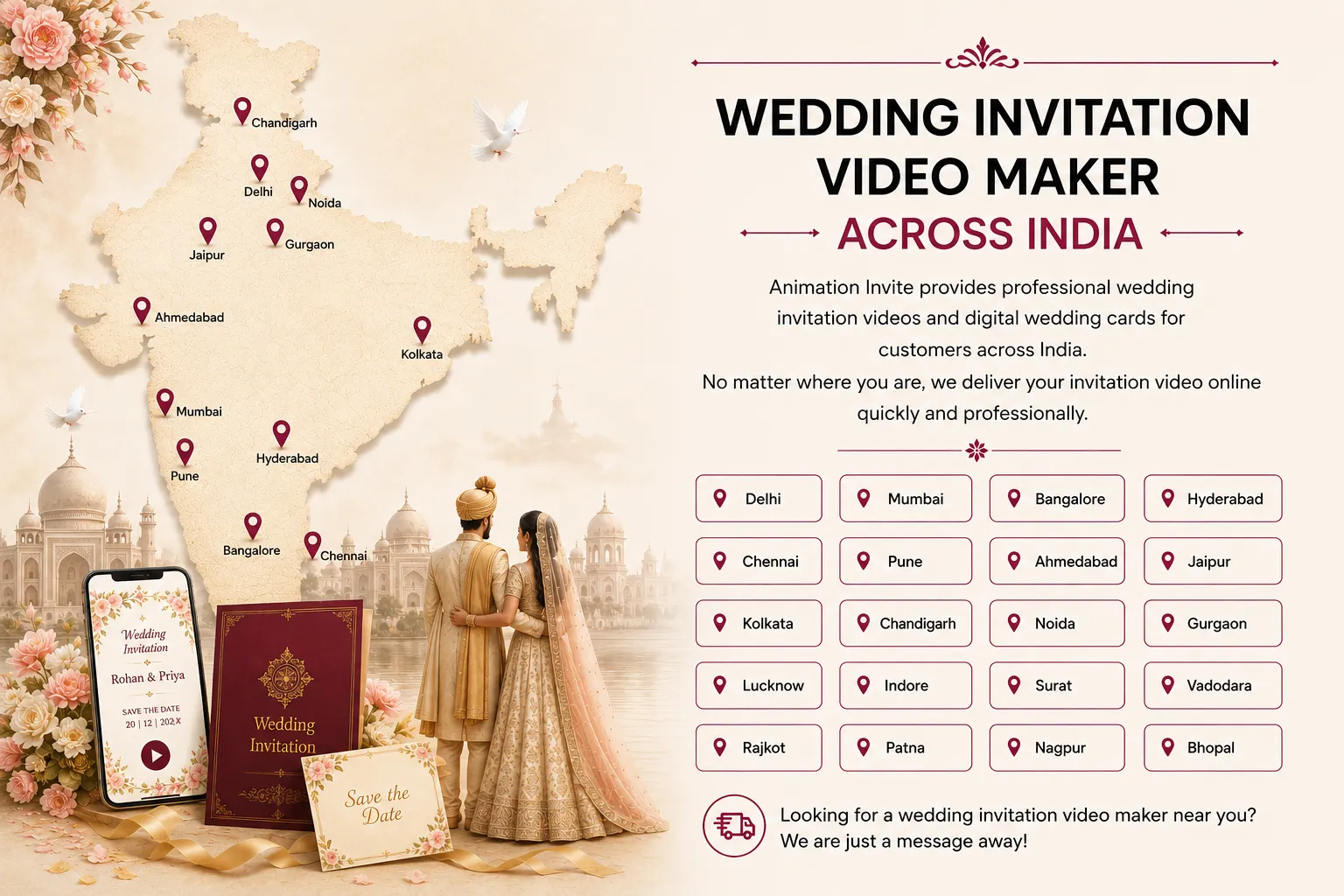 Wedding invitation video maker serving customers across India