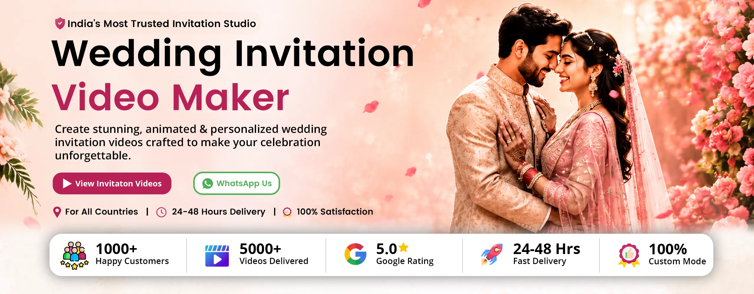 Wedding invitation video maker for animated digital wedding invitations
