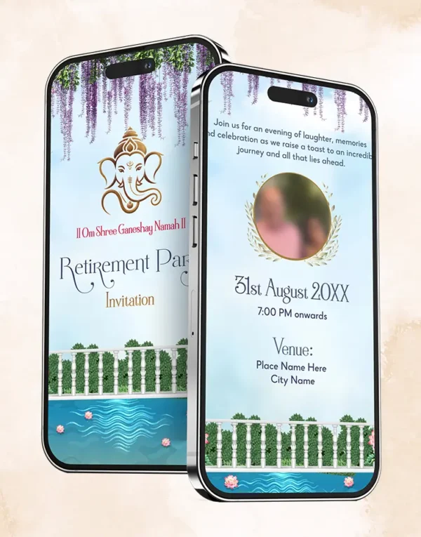 Retirement Invitation Video for WhatsApp by Animation Invite