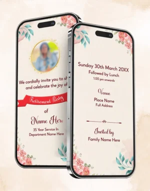 Personalized Retirement Party Invitation Card Online by Animation Invite