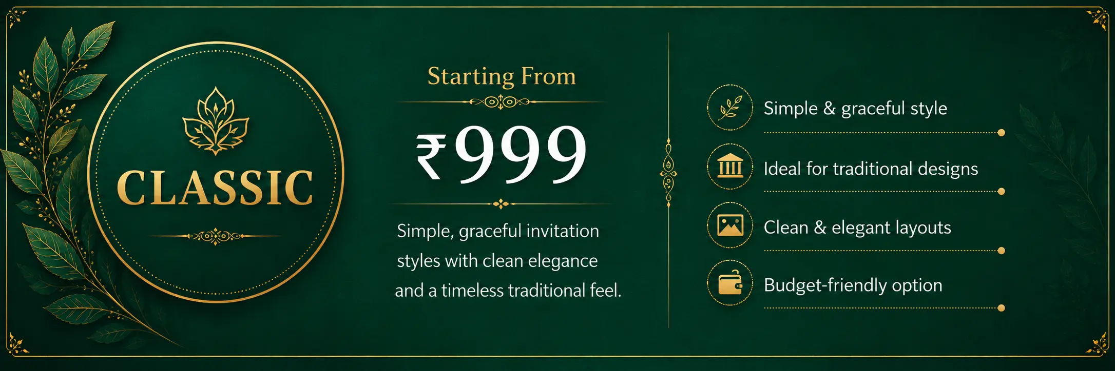 Customized Wedding Invitation Video collections in Classic Premium and Luxury styles