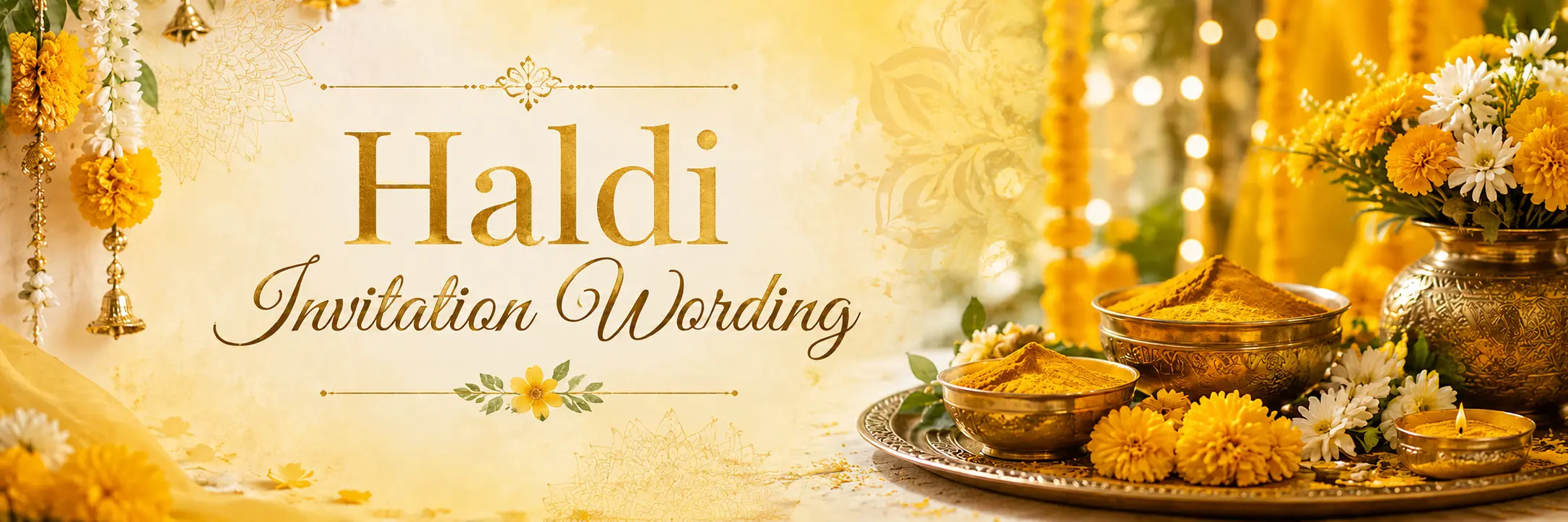 Haldi Invitation Wording ideas for wedding ceremony