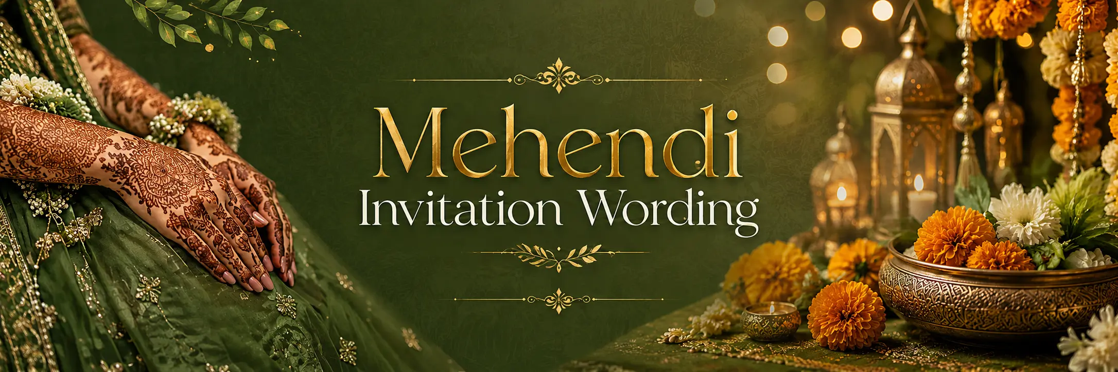 Mehendi Invitation Wording ideas for wedding celebrations