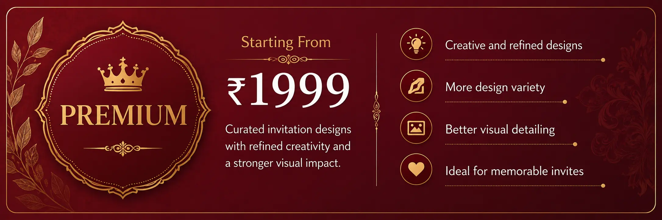 Premium customized wedding invitation video with personalized wedding details